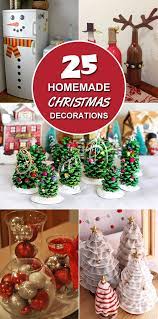 Spread the spirit of the season outside with wreaths, lawn decor and string lights. 25 Homemade Christmas Decoration Ideas Homemade Christmas Decorations Christmas Decorations Cheap Diy Christmas Decorations Easy