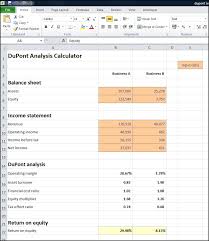Dupont Analysis Calculator Plan Projections
