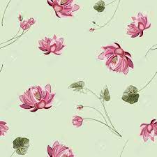Maybe you would like to learn more about one of these? Trendy Floral Background With Lotus Flower And Green Leaves In Royalty Free Cliparts Vectors And Stock Illustration Image 110213877