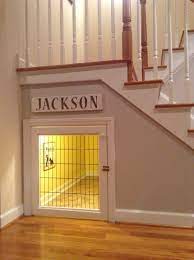 Under The Stairs Dog House Completed Project With Images New Homes Dog Houses House Design