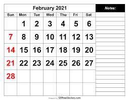 Free to download and print. Free February 2021 Printable Calendar