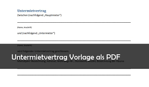 Kostenlose untermietvertrag vorlage zum download. Untermietvertrag Vorlage Zum Ausfullen Pdf Download
