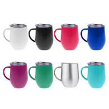 Xpac by maxam double vacuum wall stainless steel tumbler with lid, 64 ounce, stainless steel with handle, fits in a 4 wide car beverage holder 4.6 out of 5 stars 706 3 offers from $29.95 Buy Insulated Mug Stainless Steel Tumbler 12 Oz Wine Cup With Handle White At Affordable Prices Free Shipping Real Reviews With Photos Joom