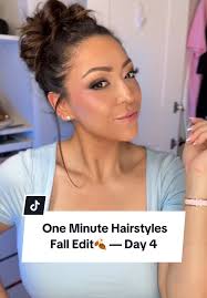 Messy Bun with 2 Strands Out and Glass