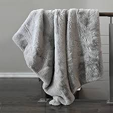 Black And White Blanket Amazon Amazon Com Tahari Mink Faux Fur Throw Luxury Silky Soft Blanket In Cream White Grey Ice Home Kitc In 2020 Grey Throw Blanket Soft Blankets Faux Fur Throw Blanket