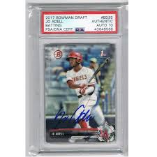 Seller 100% positive seller 100% positive seller 100% positive. Jo Adell Autographed Los Angeles Angels Mlb Signed 2017 1st Bowman Draft Baseball Rookie Card Rc Ps Black 5 X 8 Overstock 31766495