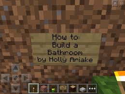 how to build a bathroom in minecraft