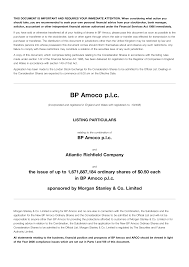 Shares of a company held by a nominee of a company. Https Www Bp Com Content Dam Bp Business Sites En Global Corporate Pdfs Investors Listing Particulars For Bp Amoco Arco Combination Pdf