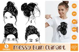Download Messy Bun Mom Life Svg Messy Bun Svg Messy Hair Svg Beauty Woman In By Dapuyupi S Thehungryjpeg Com