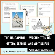 Coloring page activities dc ics super heroes lego free. The Us Capitol Washington Dc History Fun Facts Coloring Page And Puzzle