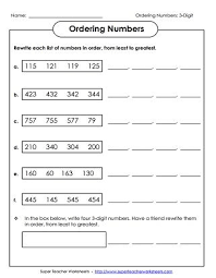 ordering 3 digit numbers number worksheets comparing numbers comparing numbers worksheet