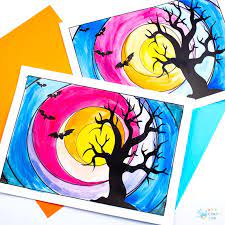 Spooky Tree Circle Art Arty Crafty Kids Dear farmer brown, the barn is smelly. spooky tree circle art arty crafty kids