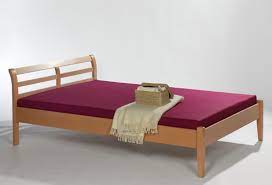 Betten 140x200 cm in großer auswahl. Einzelbett Bett Gastebett Futonliege 140x200 Buche Massiv Natur Lackiert Lanatura