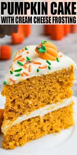 Easy Pumpkin Cake Recipe The Best Spiced Soft Moist Quick Easy Cake With Cream Cheese Frosting This Doctored Pumpkin Cake Recipes Pumpkin Cake Easy Cake