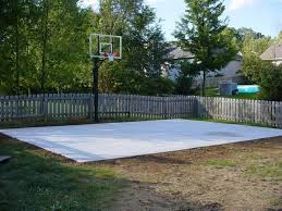 Small basketball court kits home residential courts solutions by sport basketball outdoor court kits small courts at versacourt, we know that not every yard, playground or facility has the space to install a full basketball court, but with our diy basketball court kits, we have courts to accommodate almost any space. Backyard Basketball Court Mobelde Com Basketball Court Backyard Backyard Basketball Home Basketball Court