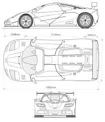 Car Blueprint Mclaren F1 Car Drawings Blueprints