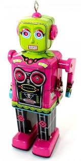 Roberta The Robot Japanese Tin Toy From 1960s Girl Robot Lady Robot Pink And Green Wind Up Toy Vintage Scifi Retro Robot Collec Tin Toys Retro Robot Toys