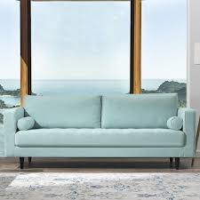 Dayton Arthur Tweed Sofa In Mint Green Blue Nebraska Furniture Mart Best Leather Sofa Sofa Green Sofa
