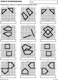 Worksheets By Math Crush Graphing Coordinate Plane Transformations Math Math Geometry Math