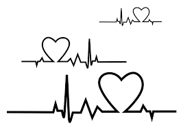 Heart Pulse Line Wall Decal Heart Wall Decor Love Wall Art Heart Wall Decal Love Wall Art Ecg Tattoo