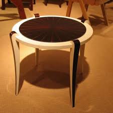 Macassar Ebony And Parchment Side Table Side Table Side Table Wood Custom Side Tables