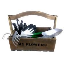 Maybe you would like to learn more about one of these? Fun Landscaping Wooden Garden Tool Box With Tools And Gloves Fl718wtbt The Home Depot Garden Tool Box Garden Tools Garden Tools Design