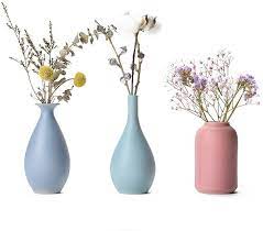 Compare prices on popular products in home decor. Amazon Com Colorful Ceramic Flower Vase Set Of 3 Elegant Decorative Flower Vase For Home Decor Living Room Home Office Table And Wedding Centerpieces And Events Home Kitchen