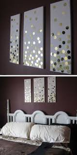 Diy Canvas Wall Art Using Hole Punch And Gold Card Click Pic For 36 Diy Wall Art Ideas For Living Room Diy Wall Easy Home Decor Living Room Diy Room Diy
