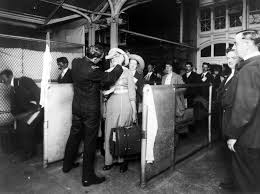In new york, people had to land at castle garden and ellis island to be checked. Ellis Island S History