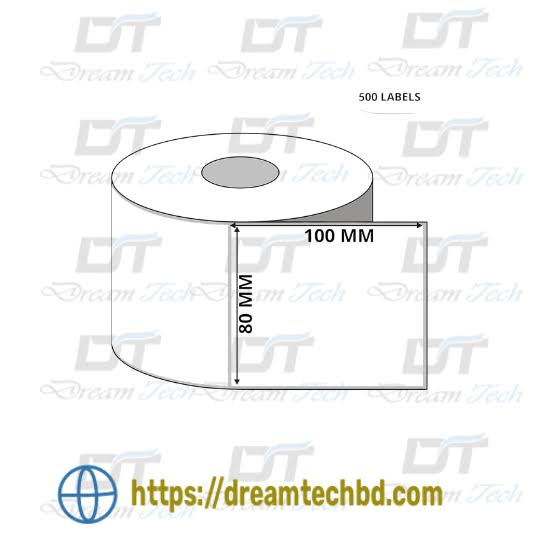 80mm x 100mm Transfer Thermal Barcode Label Sticker, AI generated