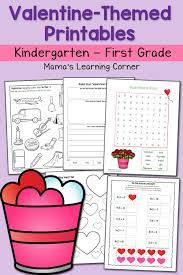 There are loads of great book report ideas out there just waiting to happen in your classroom! Valentine Worksheets For Kindergarten And First Grade Mamas Learning Corner