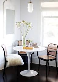 Tulip Base White Table Rattan Chairs Simple Pendent Light Rattan Chair Interior Diy Dining Room Table
