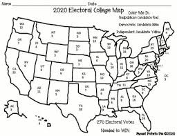 Electoral College Map 2020 By Sweet Potato Pie Tpt