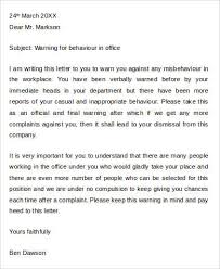 Misconduct warning letters are straightforward. Warning Letter For Employee For Misbehaviour Zerat