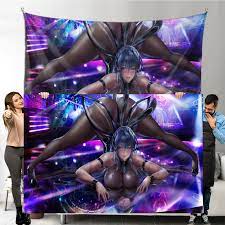 Hentai Anime Taimanin Poster Tapestry Action Animation CG Tapestries HAnime  Sexy Adult Bunny Girl Pantyhose Doujin Wall Hanging