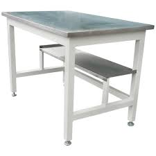 Lab Work Table Desk Of Stainless Steel From Science Classroom 1stdibs Com Work Table Desk Work Table Table Desk