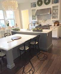 The existing island was small and the area behind the seating was less than recommended clearances. 5 Instagram Feeds To Follow The Lettered Cottage Kitchen Island Dining Table Kitchen Design Small Diy Kitchen Renovation