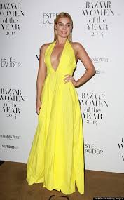 Margot Robbie Shines In Canary Yellow Dress Canary Yellow Dress Prom Dresses Yellow Yellow Dress