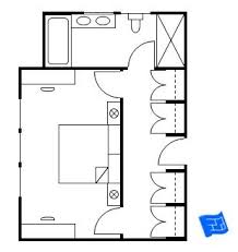 Master Bedroom Floor Plan Where The Entrance Is Into A Vestibule Which Doubles As The Closet Bathroom Floor Plans Master Suite Floor Plan Master Bedroom Plans