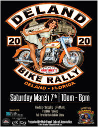 2020 Deland Bike Rally Poster Mainstreet Deland