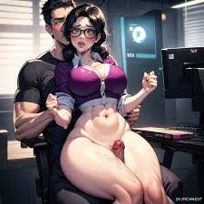 Rule 34 - Ai Generated Big Breasts Cixf Cleavage Cutout Glasses Green Eyes  Holding Wrist Horny Female Huge Breasts Miss Pauling Muscular Male Office  Office Sex Sitting On Lap Sitting On Person
