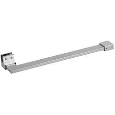 A freestanding glass screen, secured using u channel on the wall and floor and a wall to glass support bar. Bs201 Frameless Shower Door Fixed Panel Wall To Glass Support Bar Walker Hardware