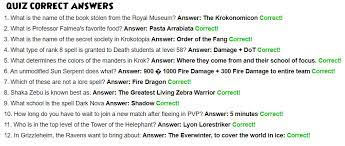 Read on for some hilarious trivia questions that will make your brain and your funny bone work overtime. Wizard101 Adventuring Trivia Answers W101 Folio