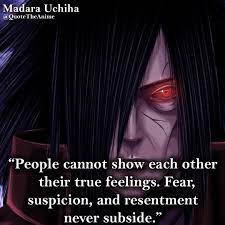 Entdecke rezepte, einrichtungsideen, stilinterpretationen und andere ideen zum ausprobieren. Quote The Anime On Twitter Madara Quote People Cannot Show Each Other Their True Feelings Fear Suspicion And Resentment Never Subside Madara Uchiha Naruto Https T Co Opuiov7xm8 Animequotes Narutoquotes Https T Co C5389hrqhh