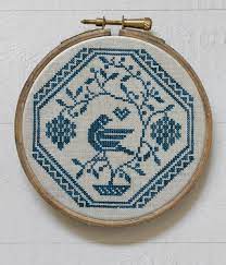 Looking for an advice video on how to design cross stitch patterns? Quaker Medallion Bird In A Grapevine Pdf Pattern Modern Folk Embroidery