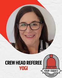 Yogi will be one of our Crew Head Referee (CHRs) for Put Up Your Toques  2025, happening June 20-22, 2025, in Waterloo! ⚡ Roller derby began for  Yogi (she/her) with a dare
