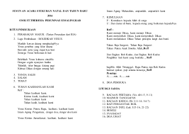 Semua persiapan tersebut akan dilakukan oleh panitia natal yang terpilih di tempat tertentu. Contoh Susunan Acara Natal Pemuda Doc Document Cute766