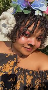 One of my partners had a dream where he was the fae forest king and myself  and his other partner were his loyal fae advisors. I was a cheery spring  fae with ram horns, so of course I had to make a ...