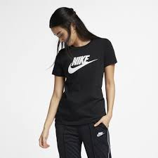 Black And White Nike T Shirt Women S Nike Sportswear Essential T Shirt Nike Com Nike Shirts Women Nike T Shirts Women S Nike Sportswear Women