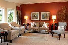 Contoh Cat Dinding Ruang Tamu 2 Warna Living Room Orange Modern Paint Colors Paint Colors For Living Room